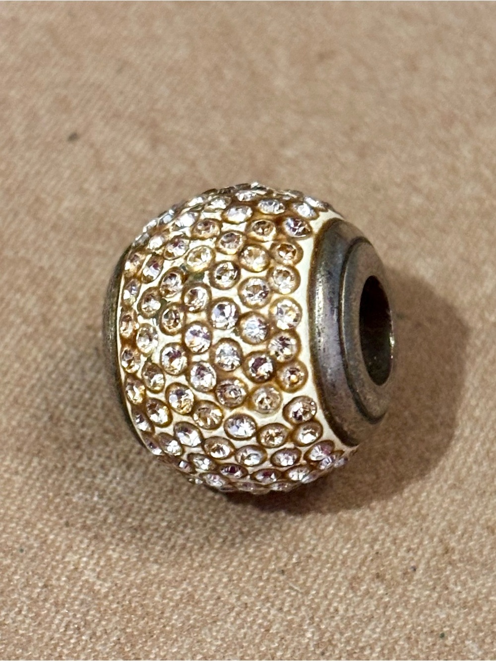 🆕Listing Brighton Cupid’s Kiss Super bead Big! 7 rows pale gold crystals Retired